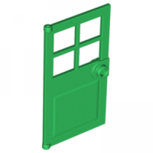 deur 1x4x6 met 4 ruiten en nop handvat green
